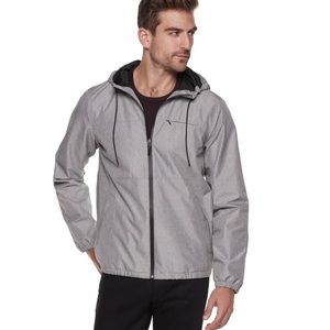 Marc Anthony Slim-Fit Textured Hooded Rain Jacket
